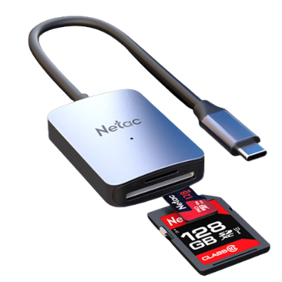 NETAC Flash Card Reader WK12, USB3.0 Type-C To MSD/SD