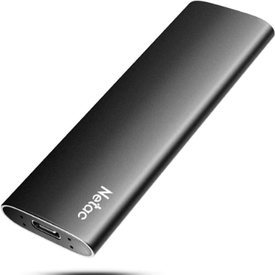 Netac 2TB Portable SSD USB 3.2 Gen 2 (10 Gbps, Type-C) External Solid State Drive Backup Slim Portable Drive
