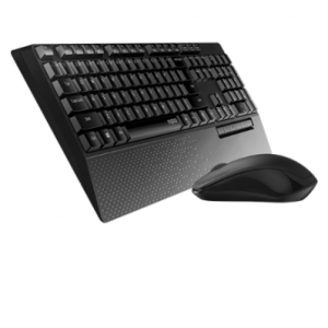 Rapoo X1960 Wireless Optical Mouse & Keyboard Spill Resistance Multimedia Hotkeys 1000DPI Black